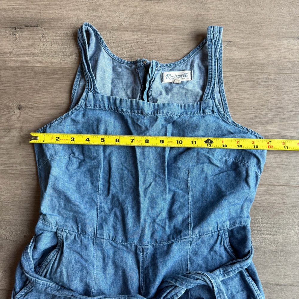 Madewell 'Muralist' Crop Chambray Jumpsuit - size 2 - Picture 4 of 10